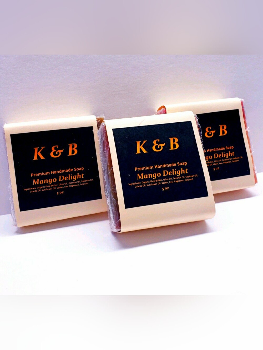 MANGO DELIGHT Premium Handmade Natural Body Bar Soap, 5 oz (3 Pcs) - Picture 5 of 6